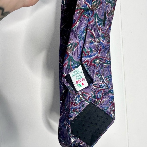 Emilio Pucci Italian Silk Purple Tie - Picture 7 of 7
